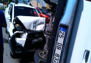 Erzurum da trafik kazası: 3 ağır yaralı var!